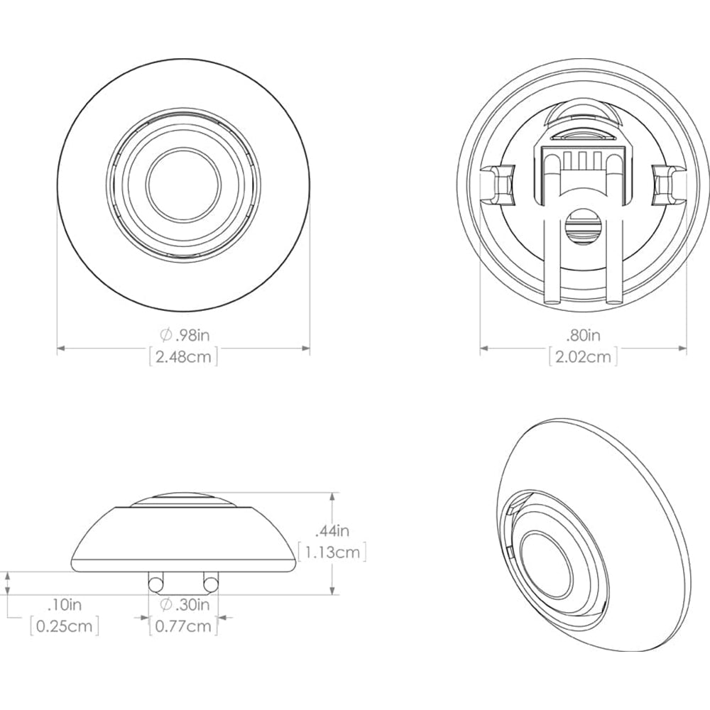Lumitec Exuma Courtesy Light  White Hosuing  Red Light 101054