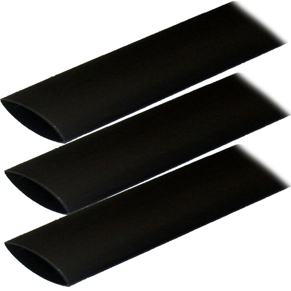 Ancor Adhesive Lined Heat Shrink Tubing ALT  1 x 6  3Pack  Black 307106