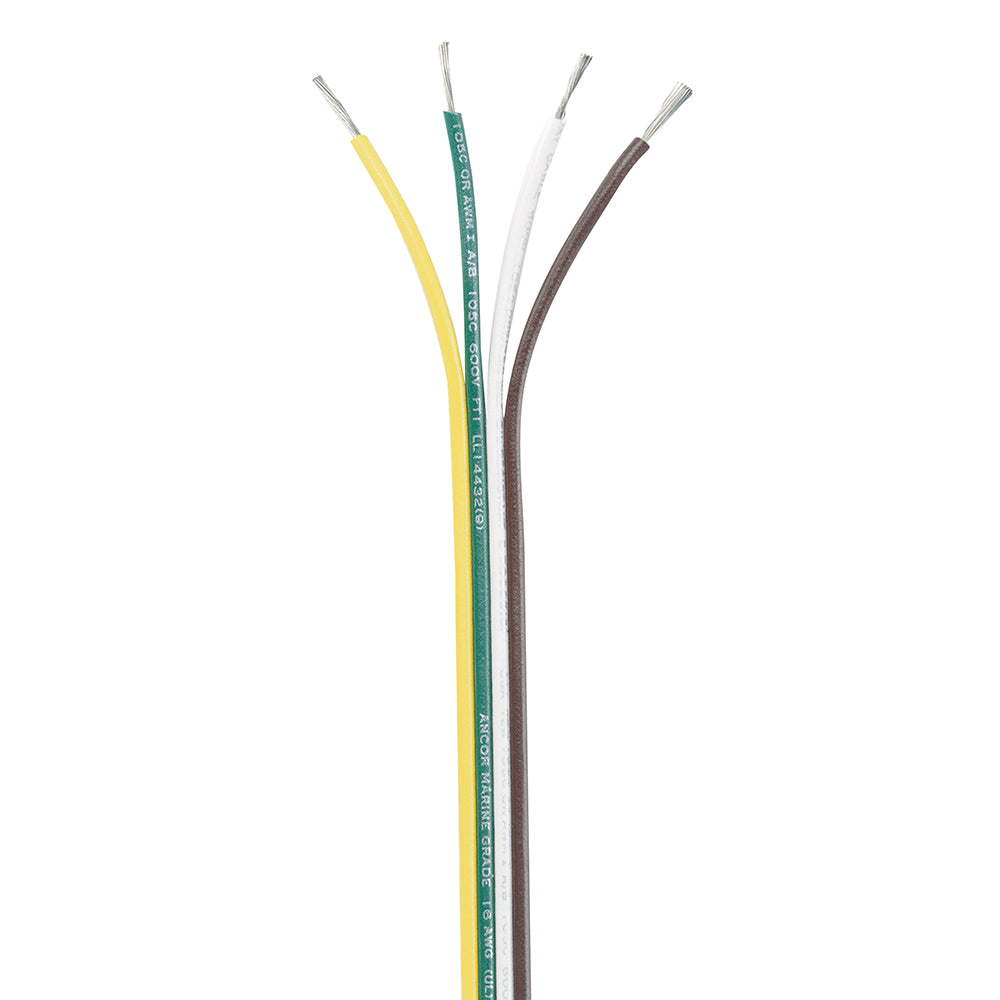 Ancor Ribbon Bonded Cable  164 AWG  BrownGreenWhiteYellow  Flat  250 154525