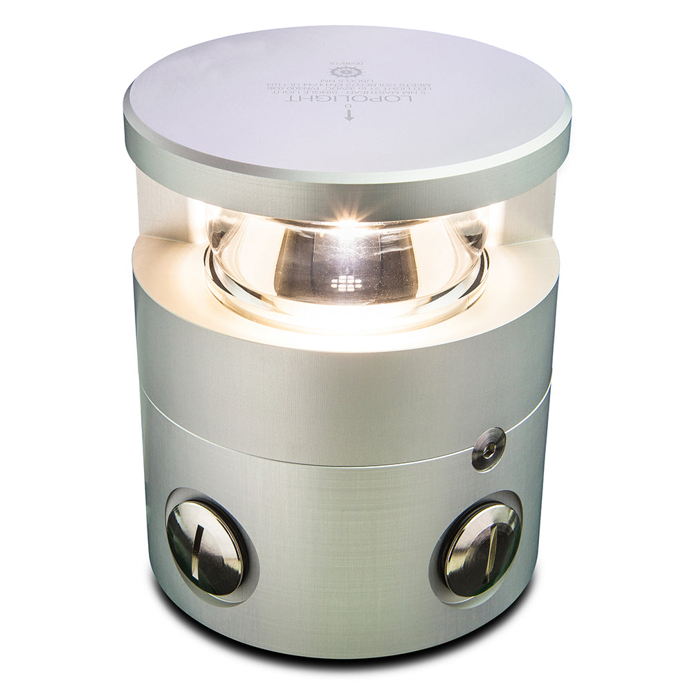 Lopolight Series 300036  Masthead Light  5NM  Horizontal Mount  White  Silver Housing 300036