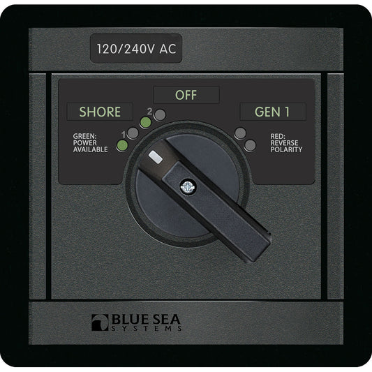 Blue Sea 1480 10240V AC  Rotary 65A OFF  2 Sources 2x120V1x240V 1480