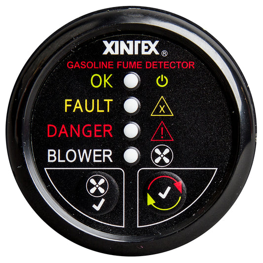 FireboyXintex Gasoline Fume Detector wBlower Control  Black Bezel  12V G1BBR