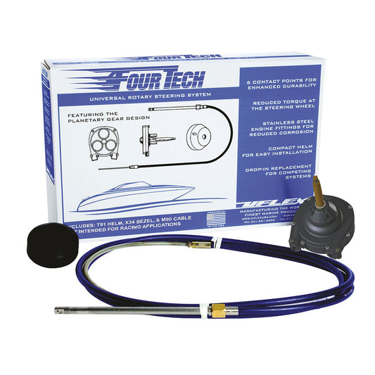 Uflex Fourtech 14 Mach Rotary Steering System wHelm Bezel  Cable FOURTECH14