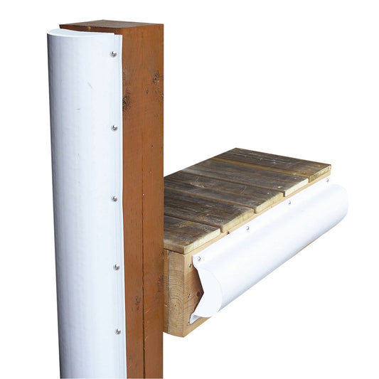 Dock Edge Piling Bumper  One End Capped  6  White DE1020F