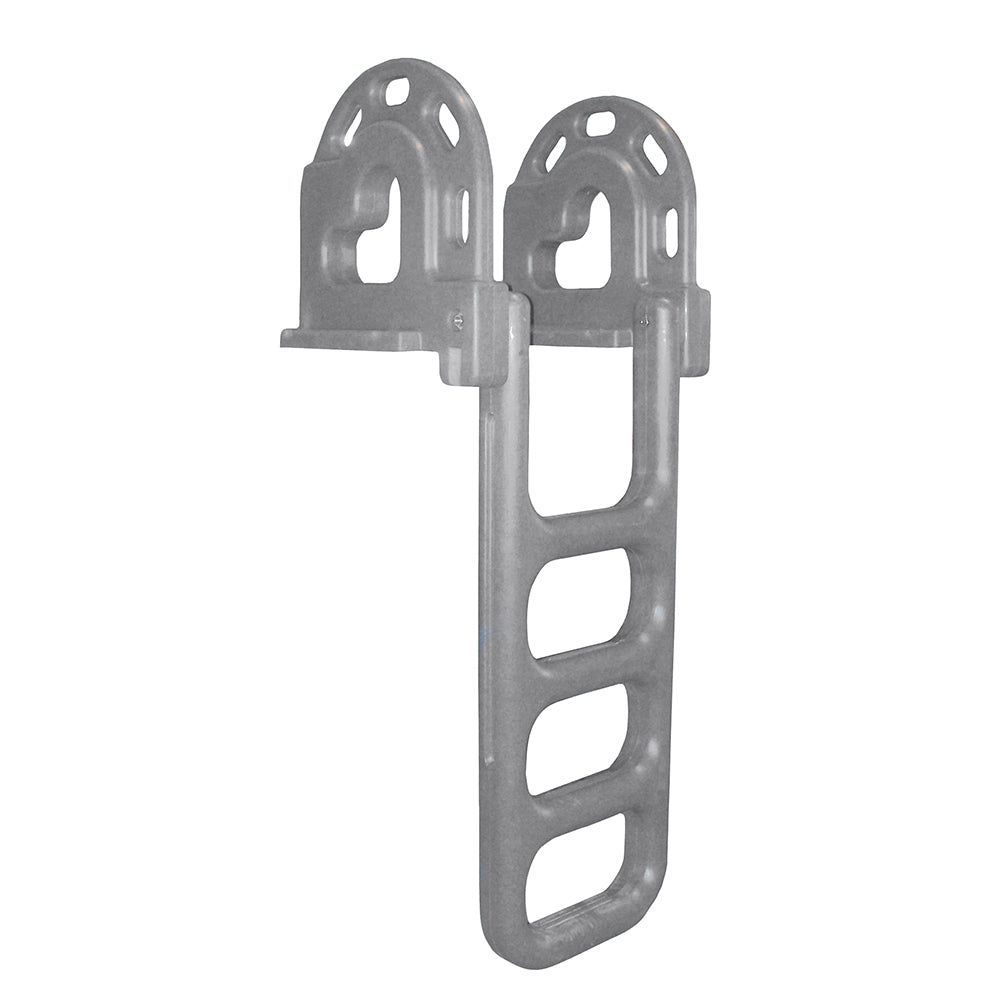 Dock Edge FlipUp Polyethylene Roto Molded 4Step Dock Ladder  Grey DE2064F