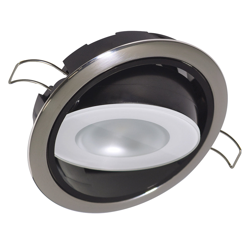 Lumitec Mirage Positionable Down Light  White Dimming RedBlue NonDimming  Polished Bezel 115118