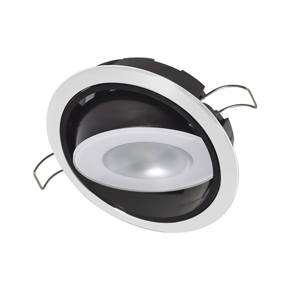 Lumitec Mirage Positionable Down Light  White Dimming RedBlue NonDimming  White Bezel 115128
