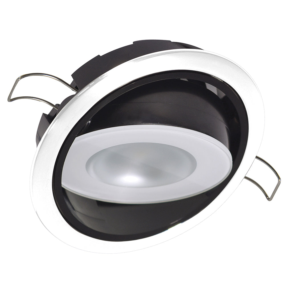 Lumitec Mirage Positionable Down Light  Warm White NonDimming  Hi CRI  White Bezel 115129