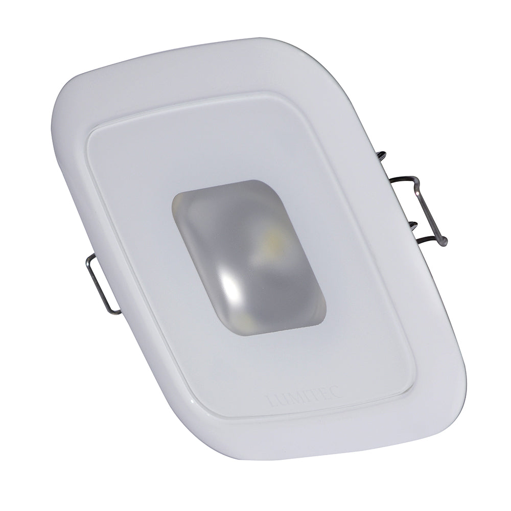 Lumitec Square Mirage Down Light  Spectrum RGBW Dimming  White Bezel 116127
