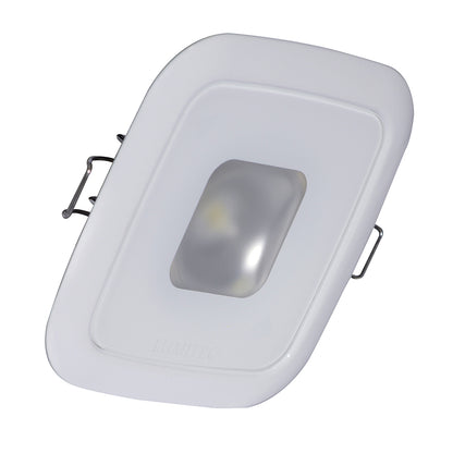 Lumitec Square Mirage Down Light  Spectrum RGBW Dimming  White Bezel 116127