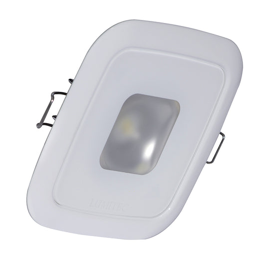 Lumitec Square Mirage Down Light  Warm White Dimming Hi CRI  White Bezel 116129