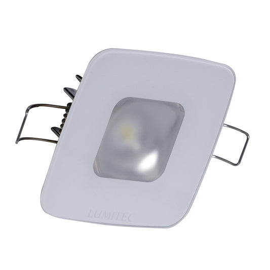 Lumitec Square Mirage Down Light  White Dimming RedBlue NonDimming  Glass Housing  No Bezel 116198