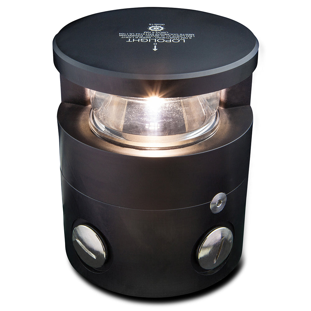 Lopolight Series 300036  Masthead Light  5NM  Horizontal Mount  White  Black Housing 300036B
