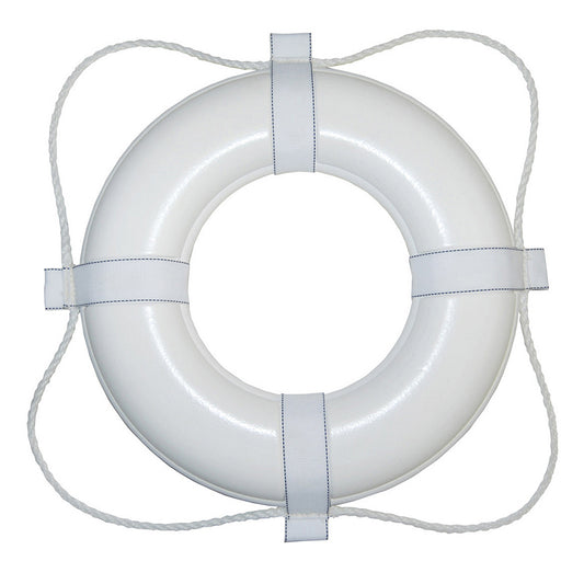 Taylor Made White 30 Foam Ring Buoy wWhite Grab Line 380