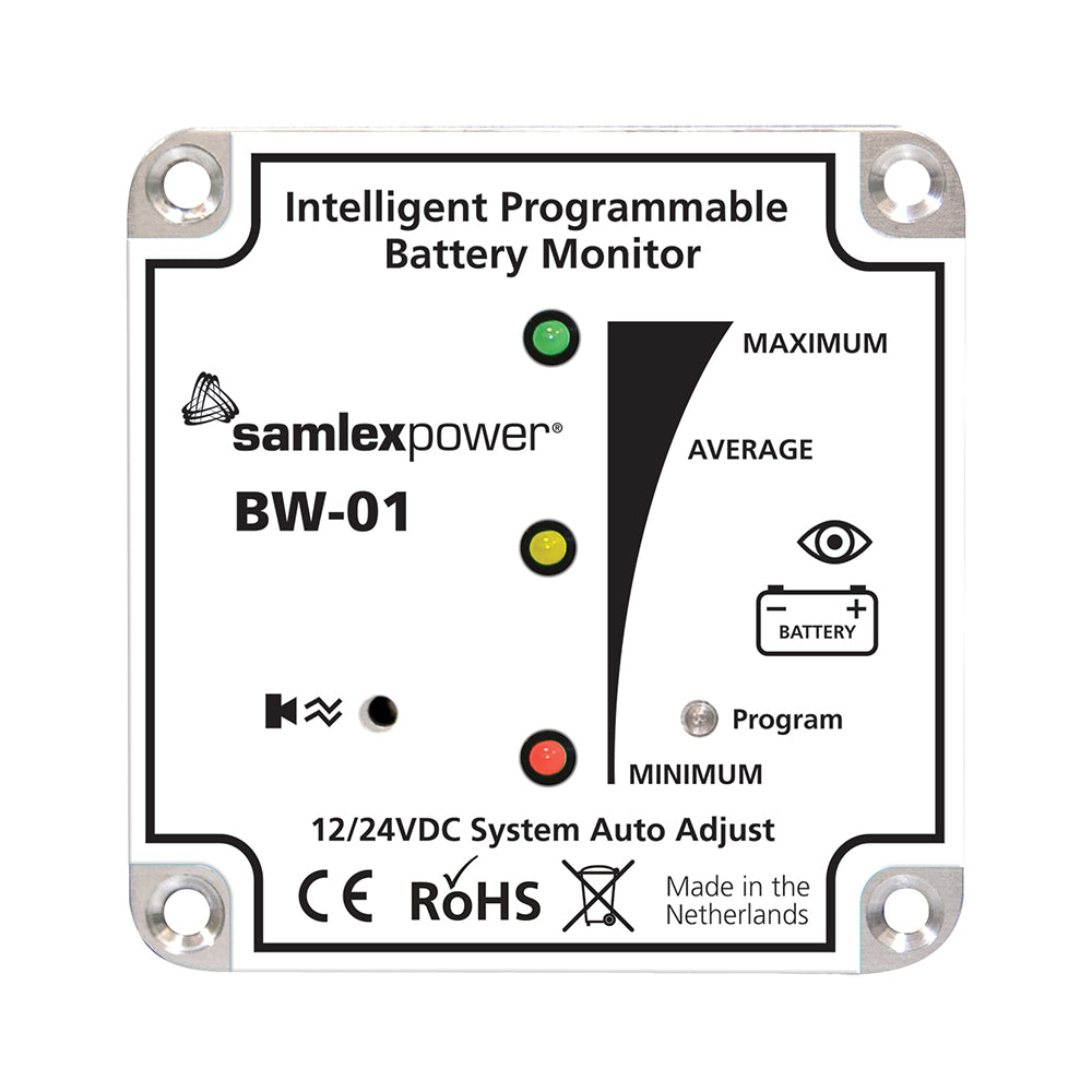 Samlex Battery Monitor  12V or 24V  Programmable BW01
