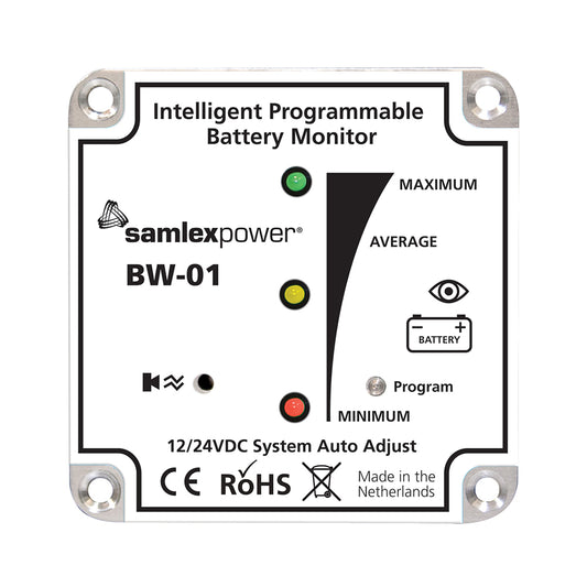 Samlex Battery Monitor  12V or 24V  Programmable BW01