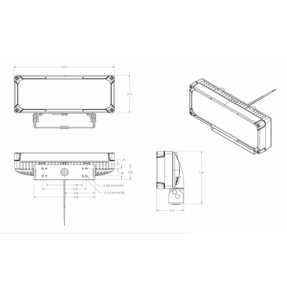 Lumitec Maxillume tr150 LED Flood Light  Trunnion Mount 101413