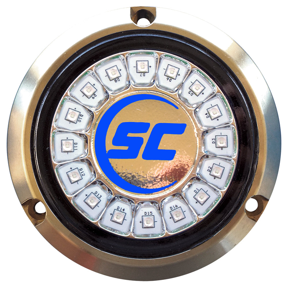 ShadowCaster Ultra Blue Single Color Underwater Light  16 LEDs  Bronze SCR16UBBZ10