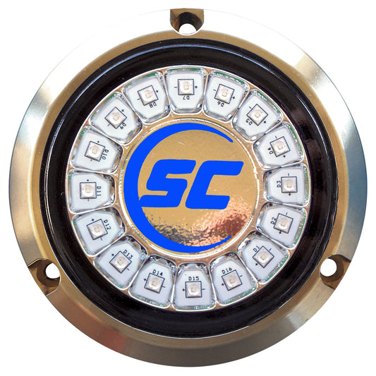 ShadowCaster Ultra Blue Single Color Underwater Light  16 LEDs  Bronze SCR16UBBZ10