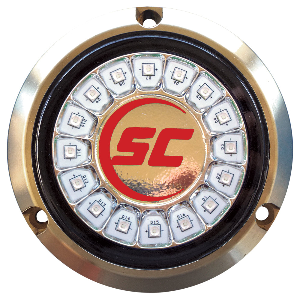 ShadowCaster Cool Red Single Color Underwater Light  16 LEDs  Bronze SCR16CRBZ10