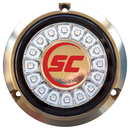 ShadowCaster Cool Red Single Color Underwater Light  16 LEDs  Bronze SCR16CRBZ10
