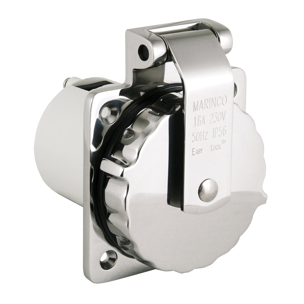 Marinco 16A 230V Easy Lock 316 Stainless Steel Inlet 303SSELBXPK