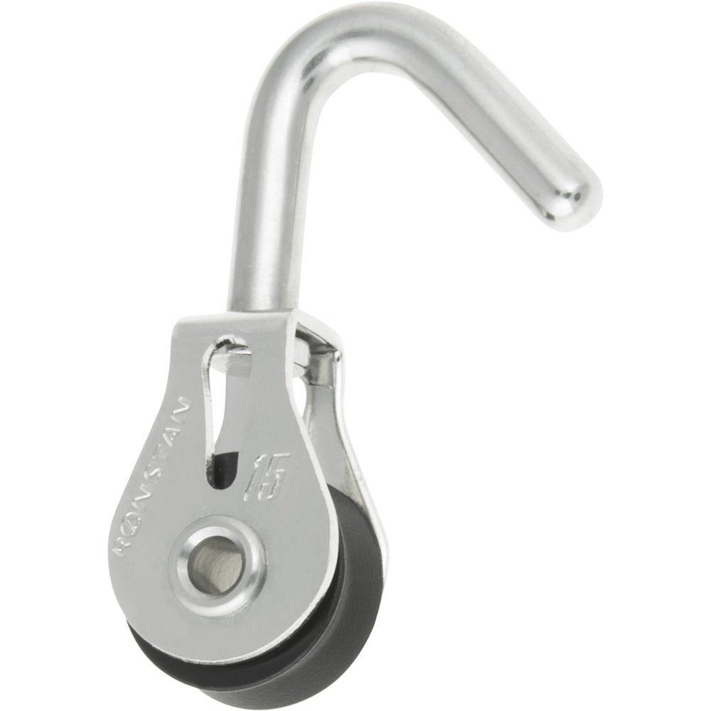 Ronstan Series 15 Ball Bearing Utility Block  Single Swivel Hook Head RF15180