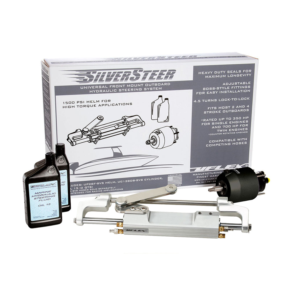 Uflex SilverSteer Universal Front Mount Outboard Hydraulic Tilt Steering System  1500PSI V1 SILVERSTEER 1TB