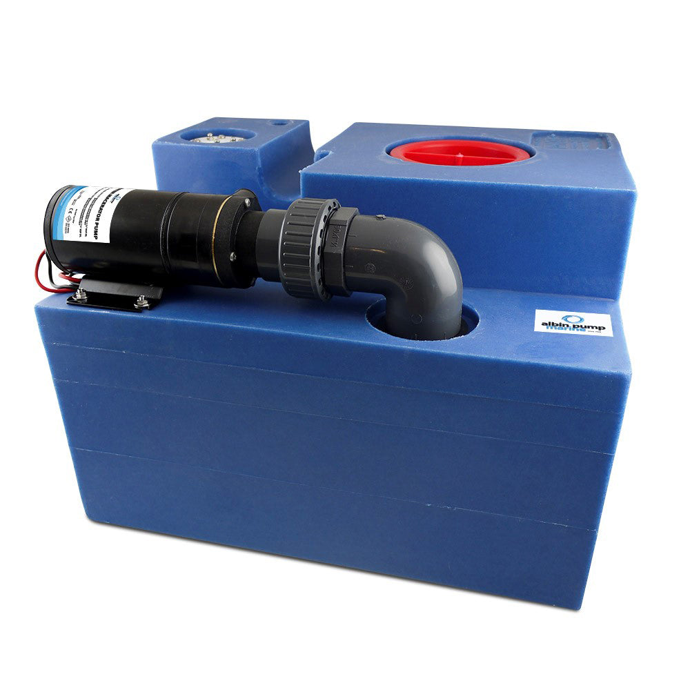 Albin Group 19 Gallon 72L Waste Water Tank CPL Macerator  12V 0302010