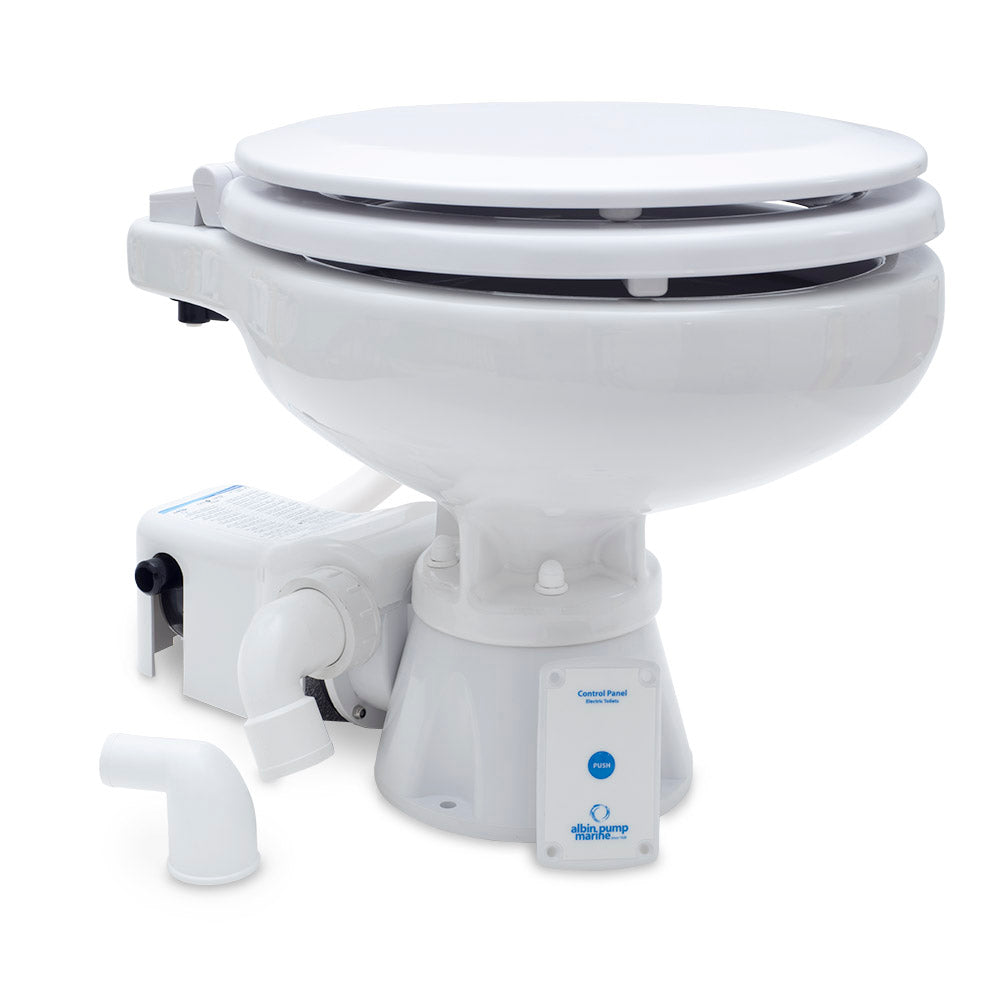 Albin Group Marine Toilet Standard Electric EVO Compact Low  12V 0702008
