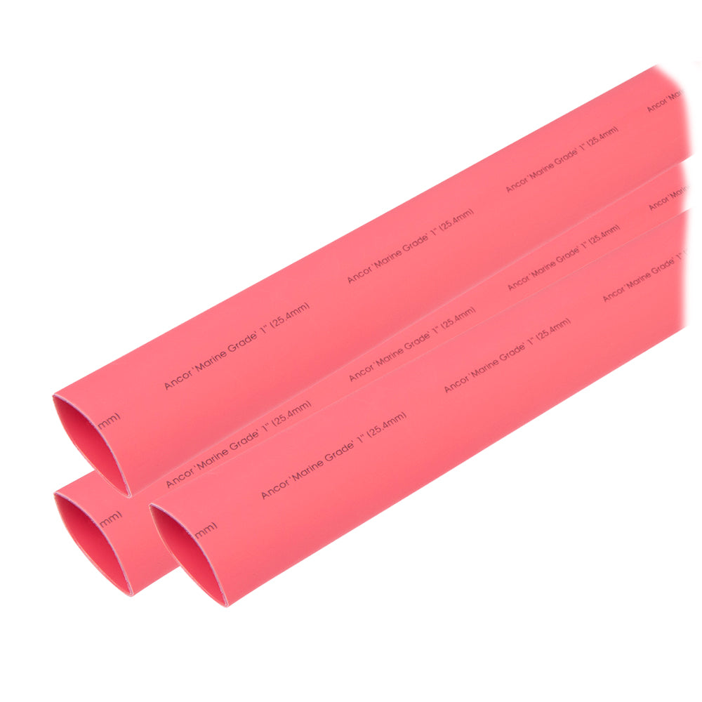 Ancor Heat Shrink Tubing 1 x 6  Red  3 Pieces 307606