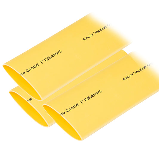 Ancor Heat Shrink Tubing 1 x 3  Yellow  3 Pieces 307903