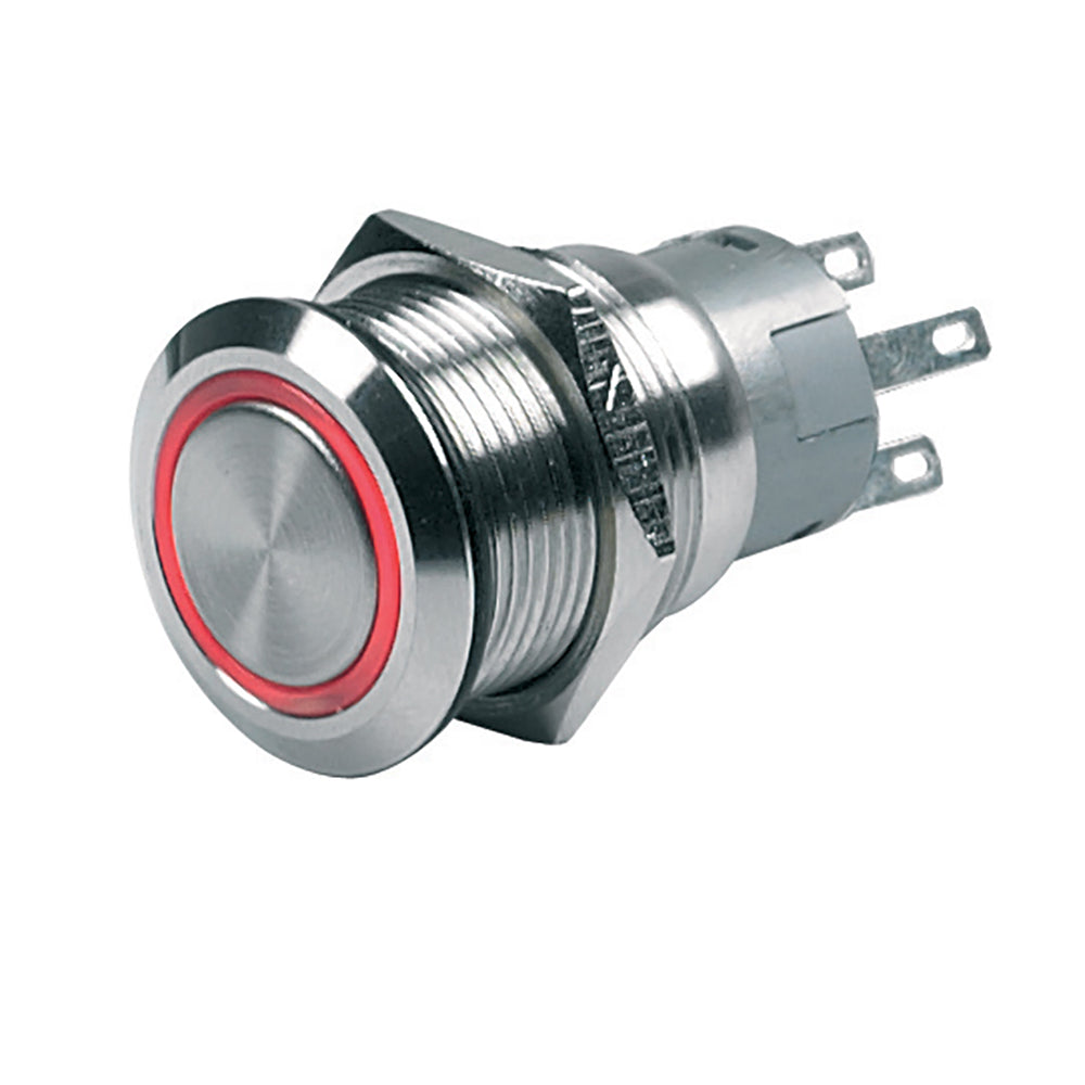 BEP PushButton Switch 12V Latching OnOff  Red LED 80511000100