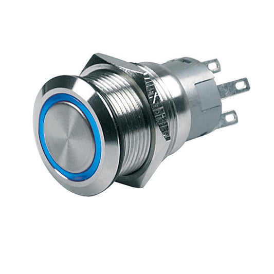 BEP PushButton Switch 24V Momentary OnOff  Blue LED 80511000800