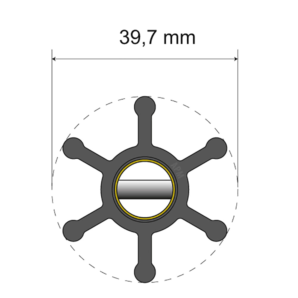 Albin Group Premium Impeller Kit  397 x 12 x 192mm  6 Blade  Pin Insert 0601002
