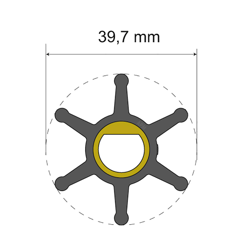 Albin Group Premium Impeller Kit  397 x 12 x 192mm  6 Blade  Single Flat Insert 0601004