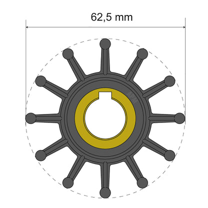 Albin Group Premium Impeller Kit 625 x 16 x 32mm  12 Blade  Key Insert 0601016