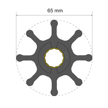 Albin Group Premium Impeller Kit 65 x 16 x 37mm  8 Blade  Spline Insert 0601017