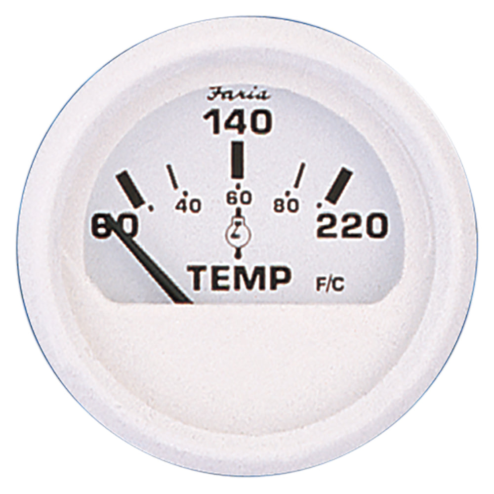 Faria Dress White 2 Cylinder Head Temperature Gauge 60  220 F 13113