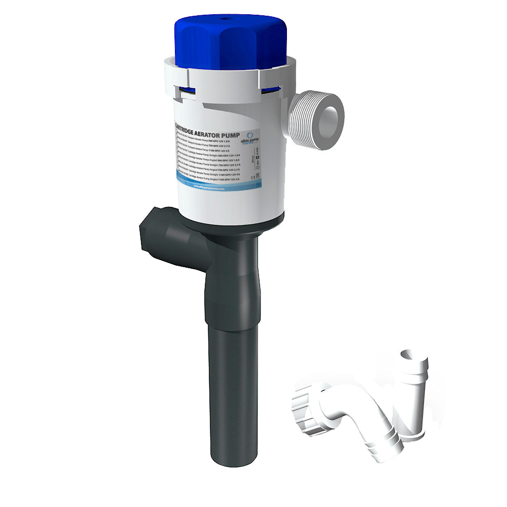 Albin Group Cartridge Aerator Pump  500 GPH  12V  Straight 0105077