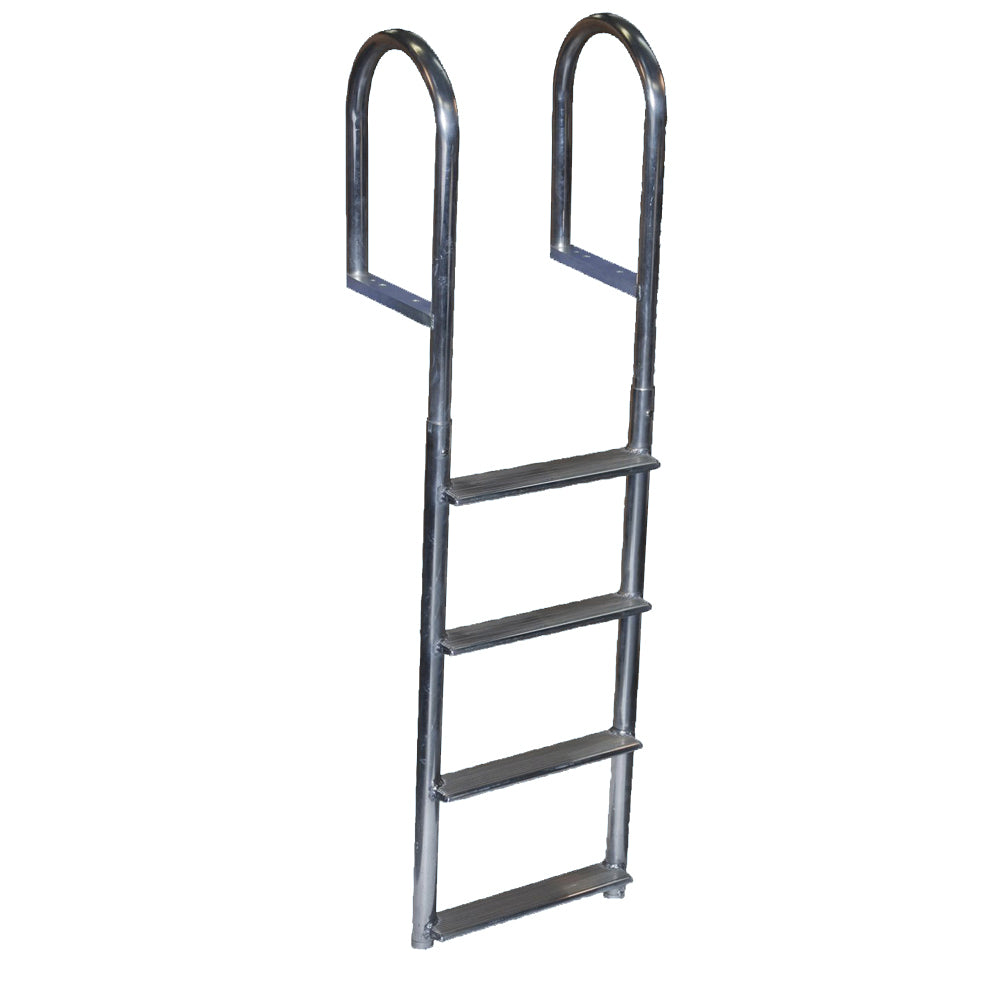 Dock Edge Welded Aluminum Fixed Wide Step Ladder  4Step DE2044F