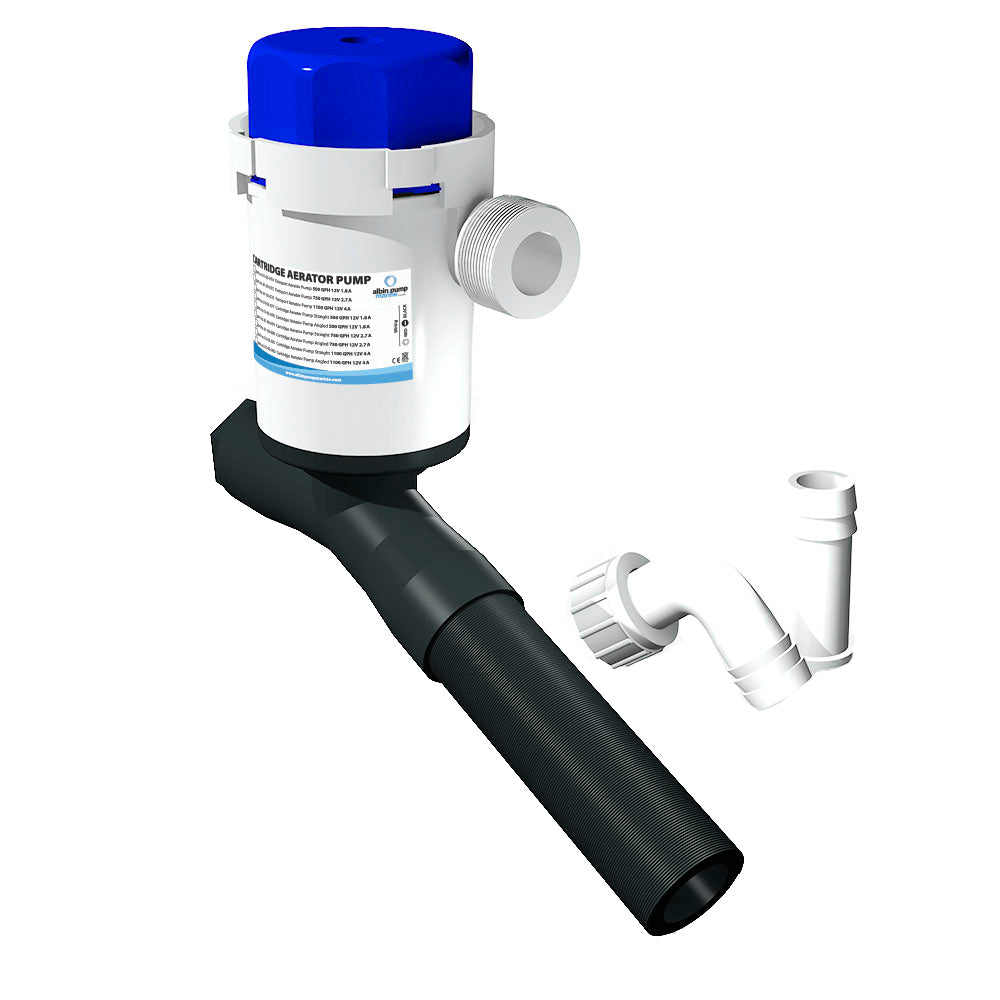 Albin Group Cartridge Aerator Pump  1100 GPH  12V  Angled 0105082