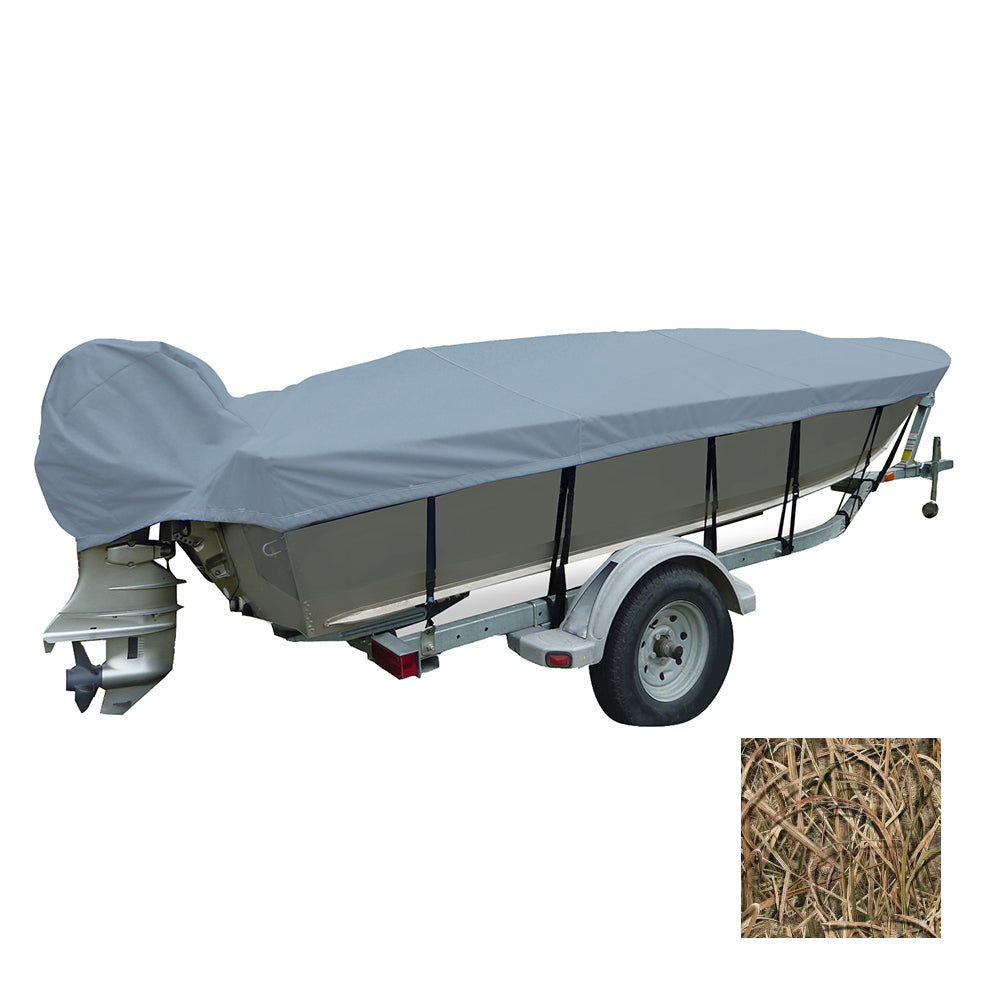 Carver Performance PolyGuard Wide Series StyledtoFit Boat Cover f135 VHull Fishing Boats  Shadow Grass 71113CSG