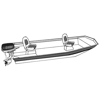 Carver Performance PolyGuard StyledtoFit Boat Cover f125 Open Jon Boats  Shadow Grass 74200CSG