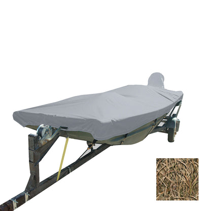 Carver Performance PolyGuard StyledtoFit Boat Cover f125 Open Jon Boats  Shadow Grass 74200CSG