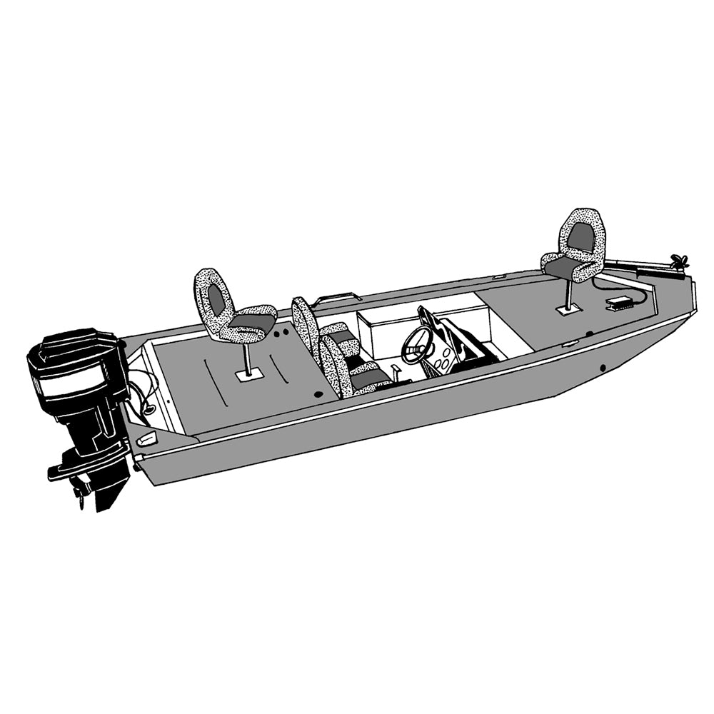Carver Performance PolyGuard StyledtoFit Boat Cover f175 Jon Style Bass Boats  Shadow Grass 77817CSG