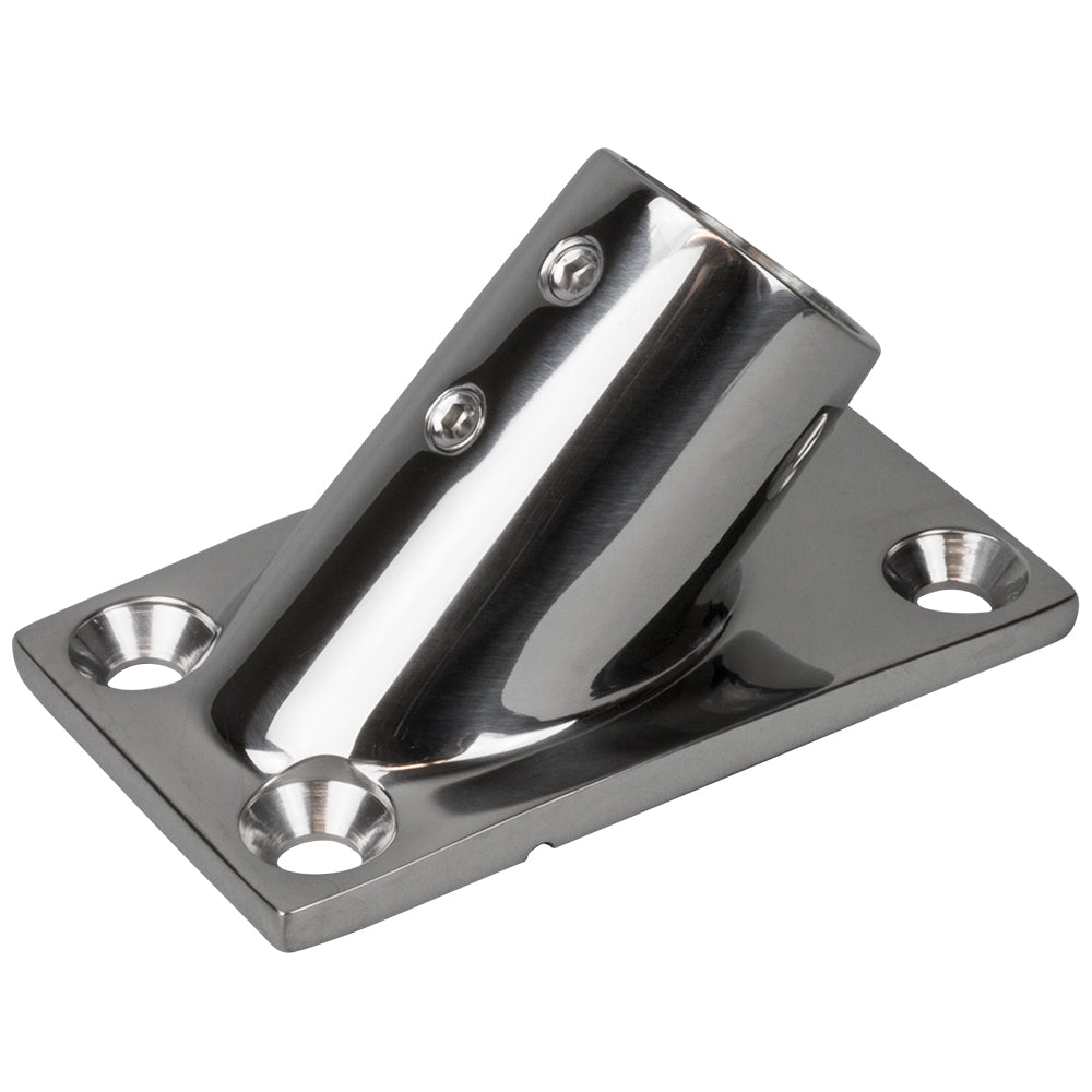 SeaDog Rail Base Fitting Rectangular Base 45 316 Stainless Steel  314 x 178  1 OD 2814511