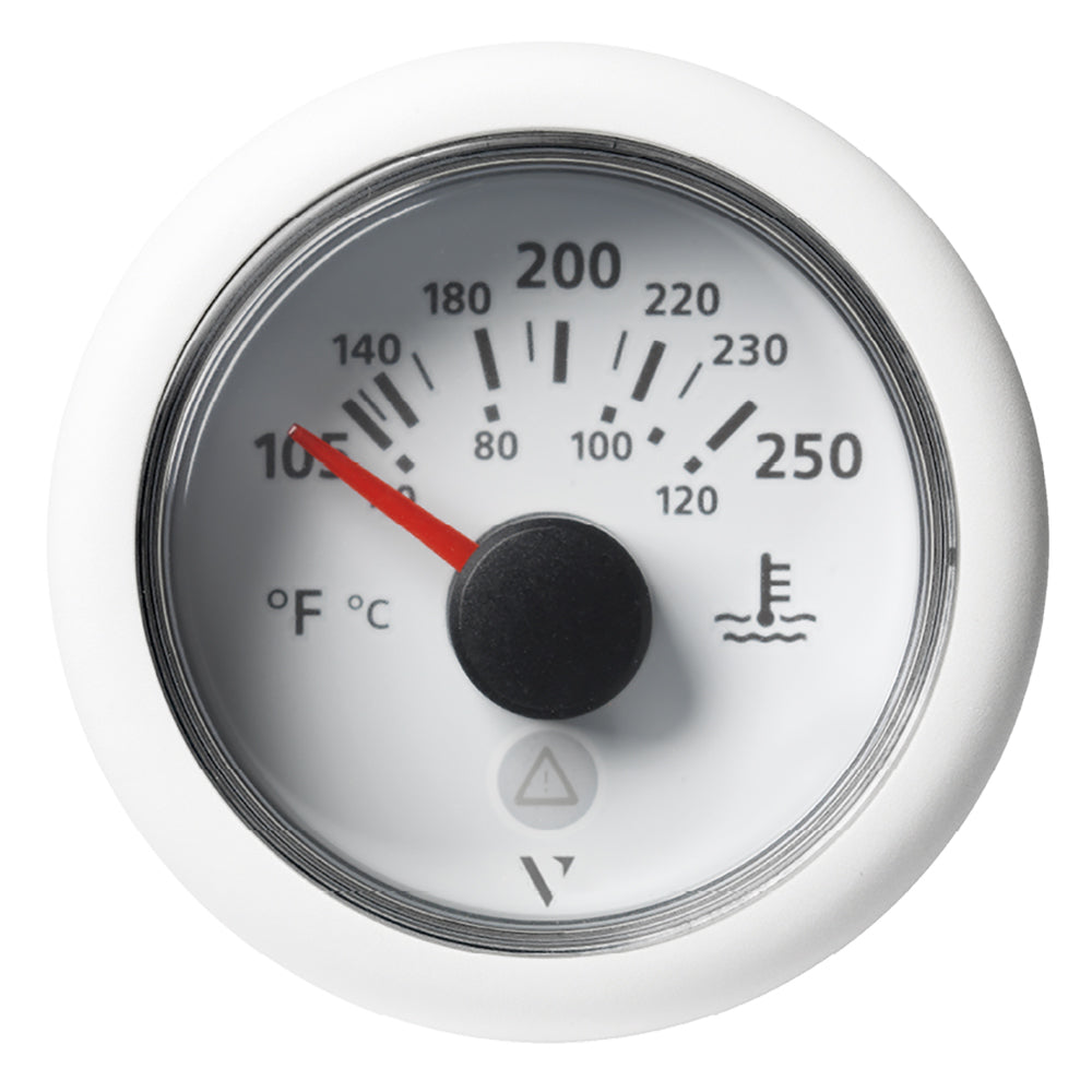 Veratron 52 MM 2116 ViewLine Temperature Gauge 105F to 250F  White DialBezel A2C59514241