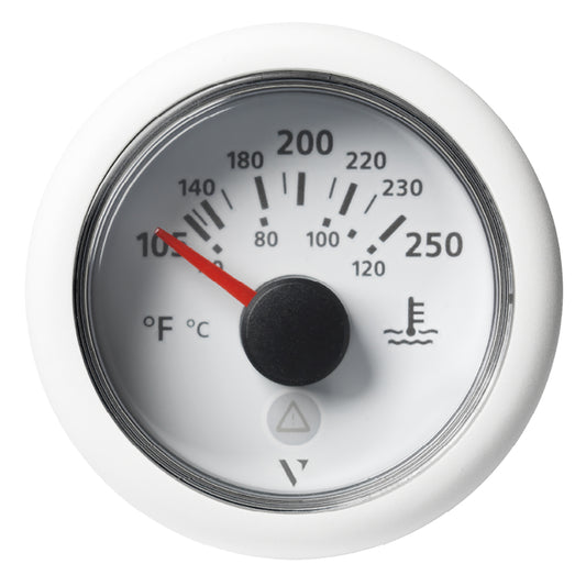 Veratron 52 MM 2116 ViewLine Temperature Gauge 105F to 250F  White DialBezel A2C59514241