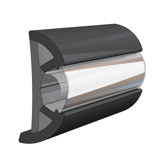 TACO Large SuproFlex Rub Rail 25 x 1  Black V119970BKA1001